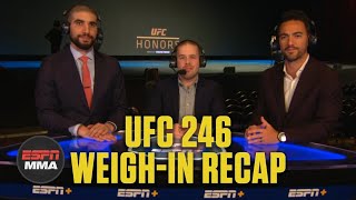 UFC 246: Conor McGregor vs. Donald Cerrone Weigh-In recap, predictions | ESPN MMA