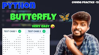 #butterfly My Python Coding Practice-15 | Live Coding Practice | Loops | by shiva prasad m #python