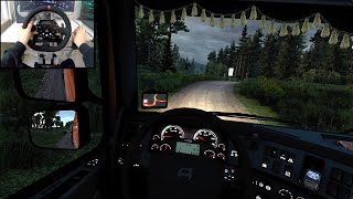 ASMR Morning drive in the Alps - Euro Truck Simulator 2 | Manual realistic driving