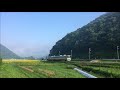 jr姫新線　ひまわり畑を行くキハ122・キハ127　播磨徳久～三日月間　jr kishin line goes sunflower field　 2018.7