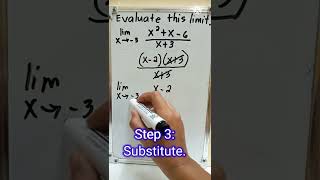 EVALUATING LIMITS BY FACTORING//Learn Calculus with Easy Steps #shortsvideo
