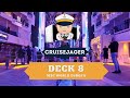 Full Deck tour MSC World Europa - Deck 8 (Madrid) - 4K (HDR)