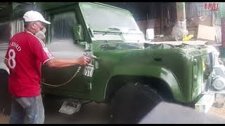 SPRAY PAINT  Proses  Mengecat  Land Rover  Tentera Malaysia