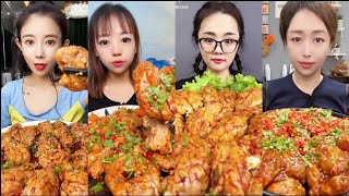 121. Mukbang Eating 🐷 🧠 🌺 Spicy Pork Brain Flowers - Otak Babi Pedas