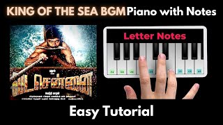 King of the sea BGM Piano Tutorial with Notes | Dhanush | Santhosh Narayanan | Perfect Piano | 2021