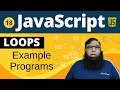 Loops in JavaScript - For Loop in JavaScript Example Program - Class 18.