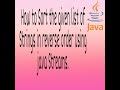 How to Sort the given List of Strings in Reverse Order using Java Streams.