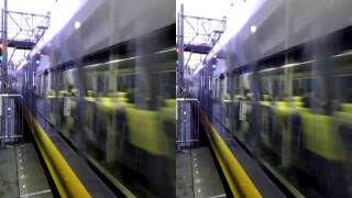 【3D】常磐線 ひたち 日暮里駅通過→勝田方面 Joban Line Hitachi passes Nippori sta.