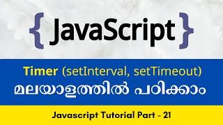 Timers in javascript | Javascript malayalam tutorial part 21