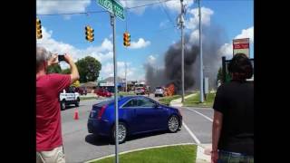 Vehicle crash and fire in Saginaw Township