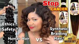 Synthetic Braiding hair is Toxic but is Human hair safer? Doctor responds to FAQ #braidinghair