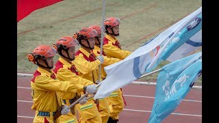 20181020 總統出席「107年全國消防暨義勇消防人員競技大賽」開幕典禮