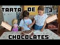 Preparamos la tarta de 3 chocolates con Rapunzel y Sofía// Cocina con Pau y las Juniors 💗🧁