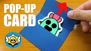 Very Easy！BRAWL STARS SPIKE POP-UP CARD DIY tutorial｜FUNNY PAPER CRAFT & ARTS