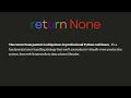 Learn about return none in Python - From course I built 2 years ago #pythonprogramming