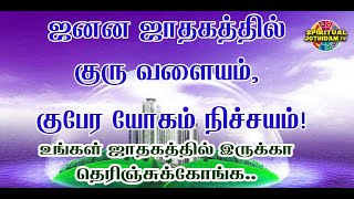 ஜனன ஜாதகத்தில் குரு வளையம்  குபேர யோகம் நிச்சயம்! உங்கள் ஜாதகத்தில் இருக்கா தெரிஞ்சுக்கோங்க..