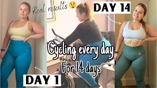 Cycling EVERY DAY for 14 DAYS | My realistic RESULTS *WOW* BODY UPDATE