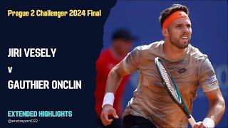 Prague 2 Challenger 2024 F: Jiri Vesely [Alt] vs. Gauthier Onclin Extended Highlights