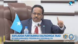 DAAWO BUUQA IYO KA DHACY BARTA LAGU QABANAAYI XAFLAD FURITAANKA KALFADHIGA 7AAD EE BAAMAANKA SOMALI