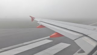 [4K] Easyjet A319 FOGGY TAKEOFF at London Stansted