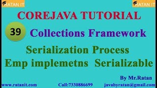 Core java Tutorial || Collections Framework || video-39 || Serialization Process || By Ratan sir