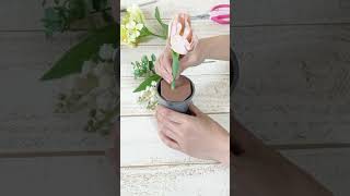 【100均DIY】セリアの造花でパステルミニアレンジ🌸/Pastel mini arrangement with artificial flowers of Seria🌸