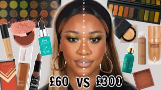 FULL FACE DRUGSTORE VS HIGHEND MAKEUP! AFFORDABLE DUPES?!