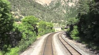 Amtrak's California Zephyr - REAR VIEW - Traversing the Rocky Mountains through Colorado