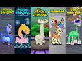 Dawn Of Fire, My Singing Monsters, Raw Zebra, Humbug Island, MPG | Redesign Comparisons