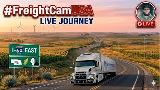 LIVE: 🇺🇸 Crossing Nebraska on I-80 🚛 to Illinois | Real Time POV Drive