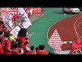 くまモン　試合前の応援に参加する