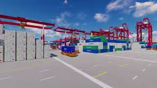 Container moving autonomous driving on Nansha Port