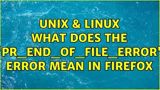 Unix \u0026 Linux: What does the \