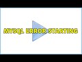 MySQL error starting