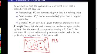 Conditional probability -- Example 1