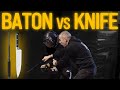 Knife Defense | Baton vs Knife | Self Defense Techniques | Nick Drossos