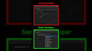 Junior Vs Senior Developer #programming #html #javascript #webdevelopment #html5 #webdesign #css3