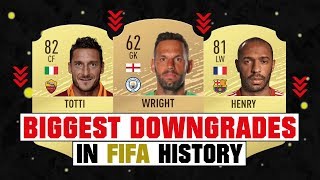 BIGGEST RATING DOWNGRADES IN FIFA HISTORY! ⬇️😱| FIFA 10 - FIFA 20