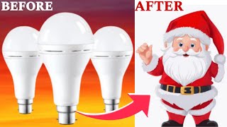 DIY Christmas Decoration craft Ideas🎄⛄🎁 | DIY Waste bulb Craft💡🎅| Waste bulb reuse Ideas #diy