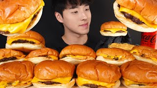 ASMR MUKBANG CHEESEBURGERS & FRENCH FRIES🍔🍟 EATING SOUNDS