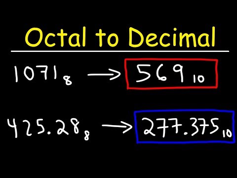 How do you convert octal to decimal number?