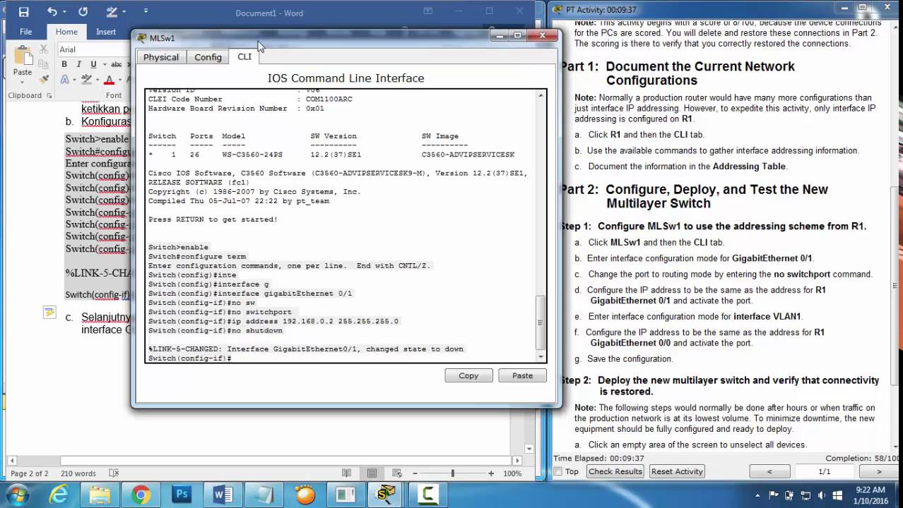 5.3.3.5 Packet Tracer - Configure Layer 3 Switches - YouTube