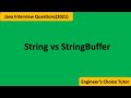 String vs StringBuffer || Java interview question 2021