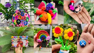 ক্লে দিয়ে ফুলসহ বিভিন্ন জিনিস বানানো #diy #clay #diyideas #claycrafts #claydiy #clayvideos #supercl