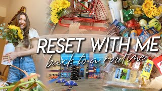 RESET WITH ME | getting back into a routine, post travel routine, healthy Trader Joe's haul!