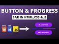 Button with Progress Bar in HTML CSS and JavaScript |Source code👇#html #css #button #javascript
