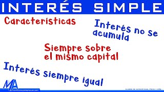 Características del interés simple | Introducción al interés simple