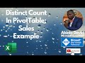 Distinct Count In PivotTable: Sales Example