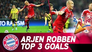 💯 🎉 100 Champions League Games: Arjen Robben's Top 3 Goals!⚽🔥