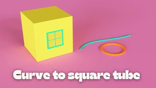 【Automation with geometry node】Create a square tube model from a curve.